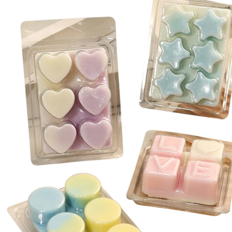 6/4-Cavity Wax Melt Molds Clear 10Pcs Set Essential For Candle Making And Gift Sets