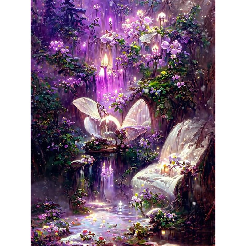 5D DIY Алмазная картина Природа Пейзаж Дом Строительство Алмазная вышивка Картина Полная круглая Алмазная мозаика DIY Домашний декор Подарок