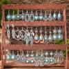 Vintage Tibetan Silver Geometric Turquoises Drop Dangle Earrings Woman Retro Ethnic Blue Beads Boho Jewelry Earrings Wholesale