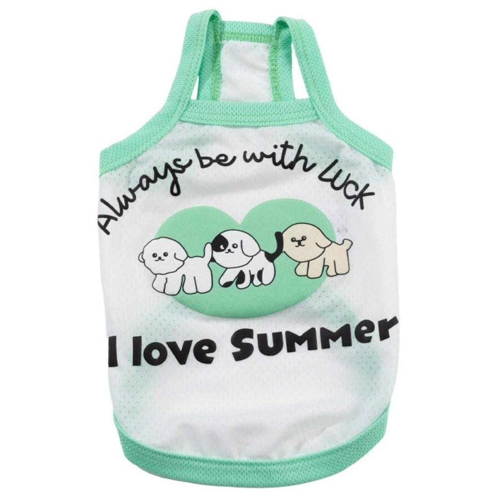 Breathable Mesh Dog Tank Top Thin Pet T-shirt Comfortable Dog Cooling Vest Beach