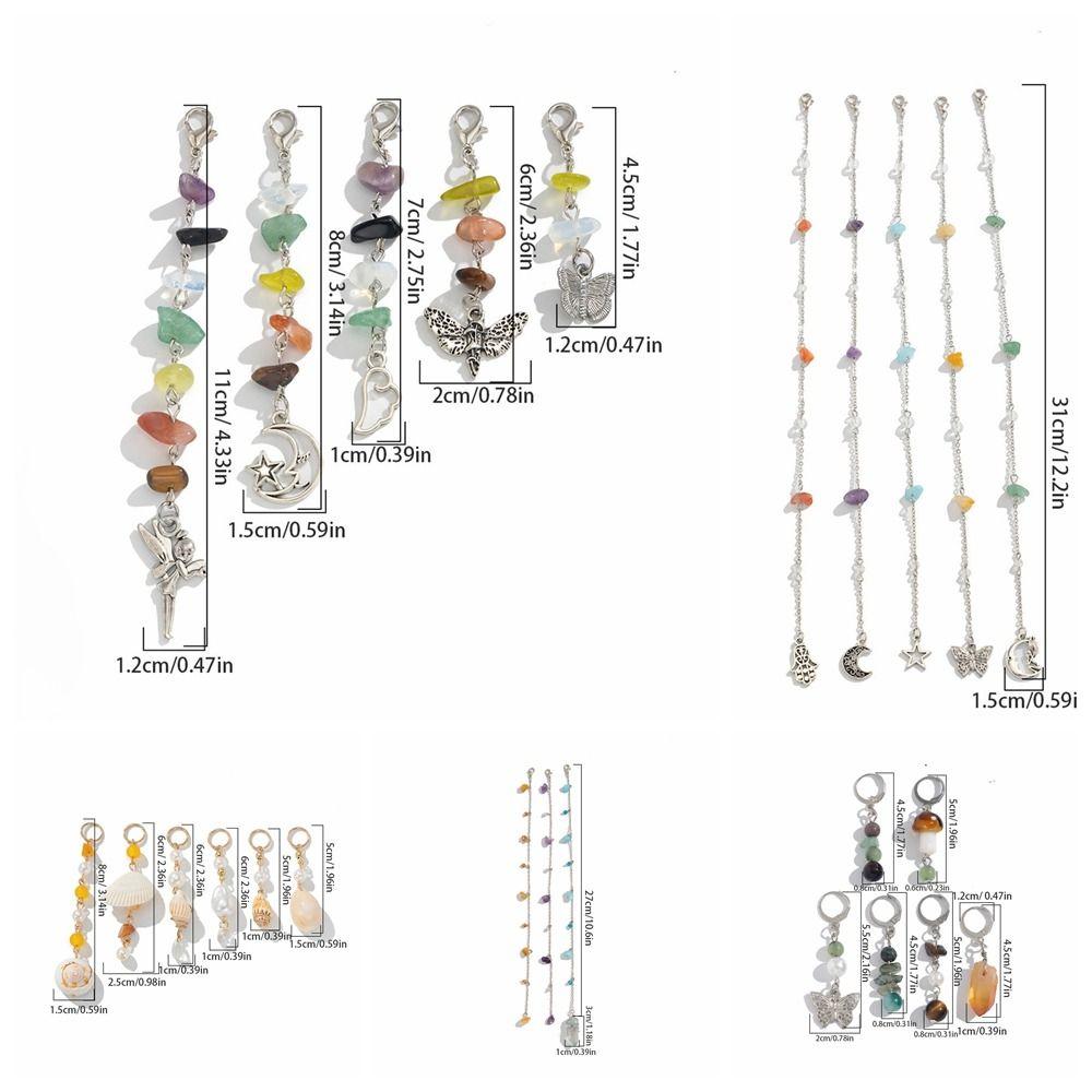 Crystal Hair Braiding Tool Butterfly Tasel Hair Rings Colorful Hair Braid Rings Jewelry