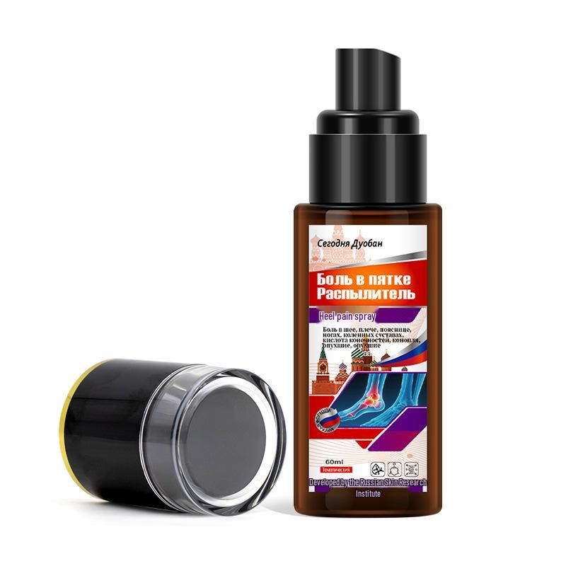 Heel Pain Relief Set: Spray, Patch, Cream, & Liquid for Tendon & Sole Pain