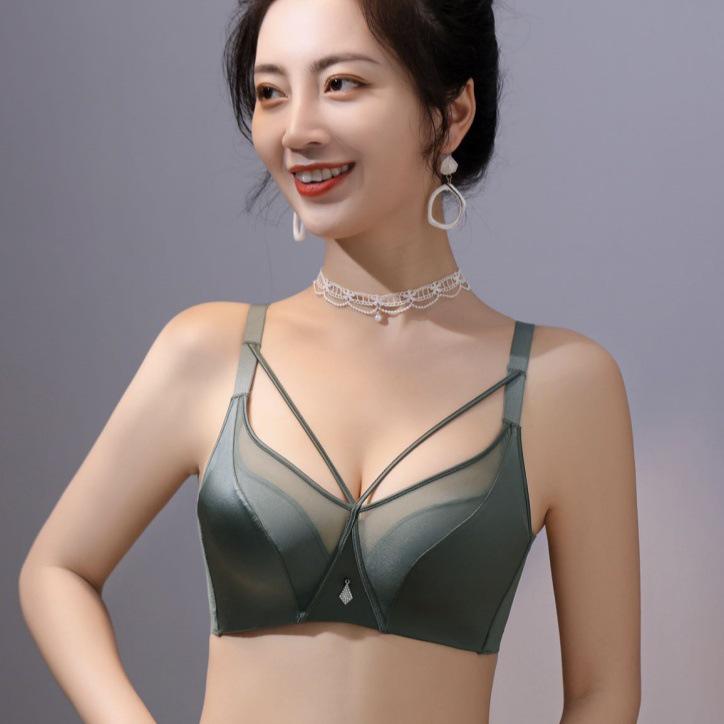 Шелковистый атласный бесшовный бюстгальтер пуш-ап без косточек - Сексуальное нижнее белье для женщин с маленькой грудью, бесшовный дизайн в горячем новом стиле.