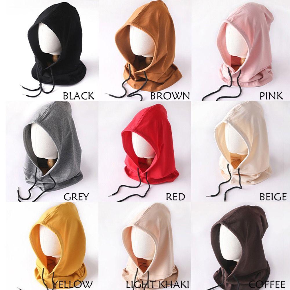 Windproof Cotton Balaclava Soft Headgear Caps Streetwear Light Thin Hood Scarf Unisex