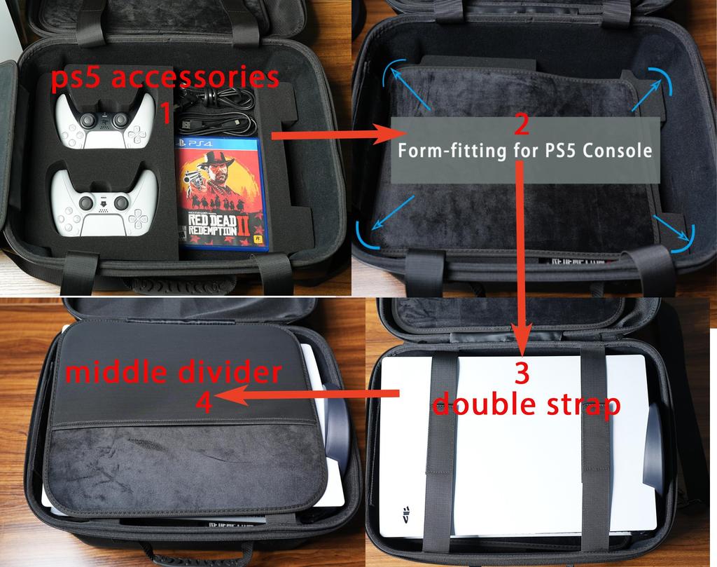 Case for PS5/PS5 Slim/PS5 Pro. Black. PS5 Case, PS5 Case.