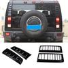 ABS Серебристый/Черный Для HUMMER H2 2003-2009 Автомобильный Задний Бампер Крышка Заднего Фонаря Накладка Рамка Защиты Заднего Фонаря Автоаксессуары