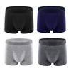 Men's Solid Color Cotton Boxer Briefs - European & American Sizes, Popular Style