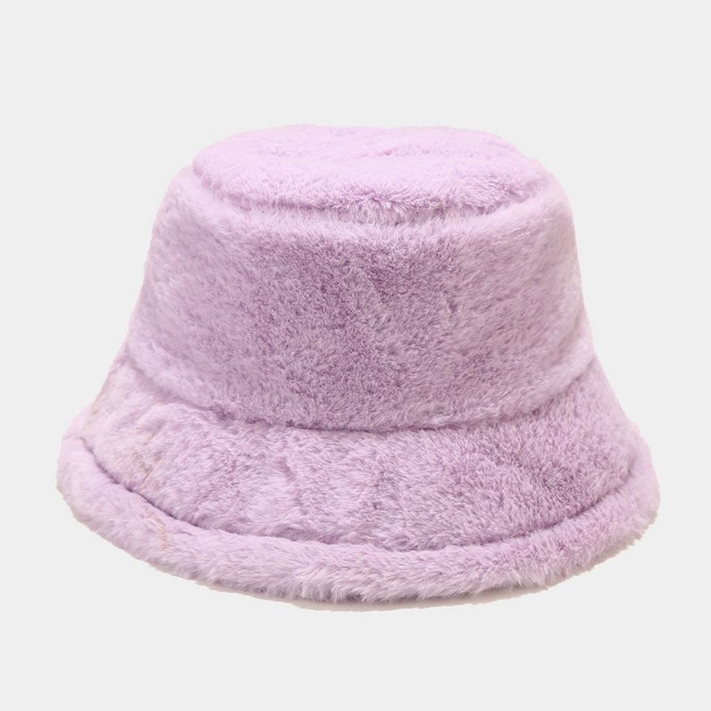 Fashion Solid Colour Fisherman Hat Autumn And Winter Outdoor Warm Plush Basin Hat