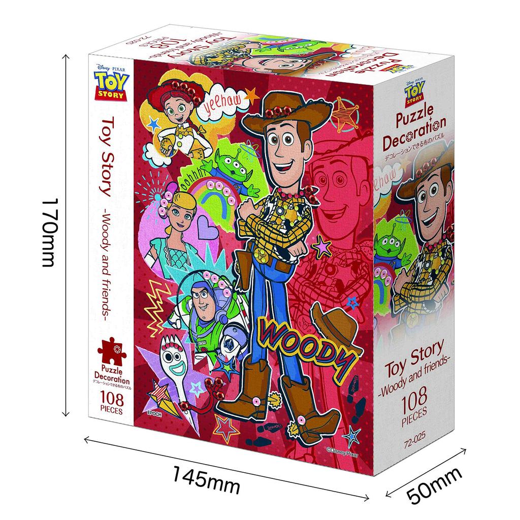 Epoch Disney Toy Story 4 Jigsaw Puzzle Woody and Friends 108-Piece 18.2×25.7cm with Adhesive Spatula and Decoration Parts