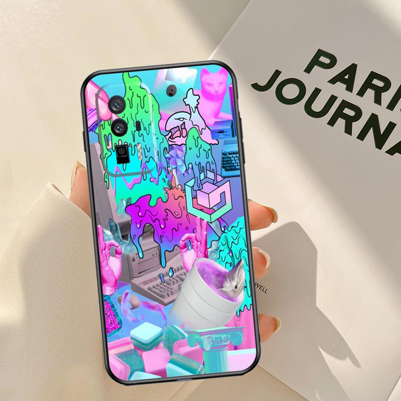 Эстетичный триповый чехол в стиле Vaporwave для Xiaomi 17 Pro Max 14T 13T 15T Pro 14 15 Ultra POCO F8 F7 F5 F6 X5 X6 X7 Pro Coque