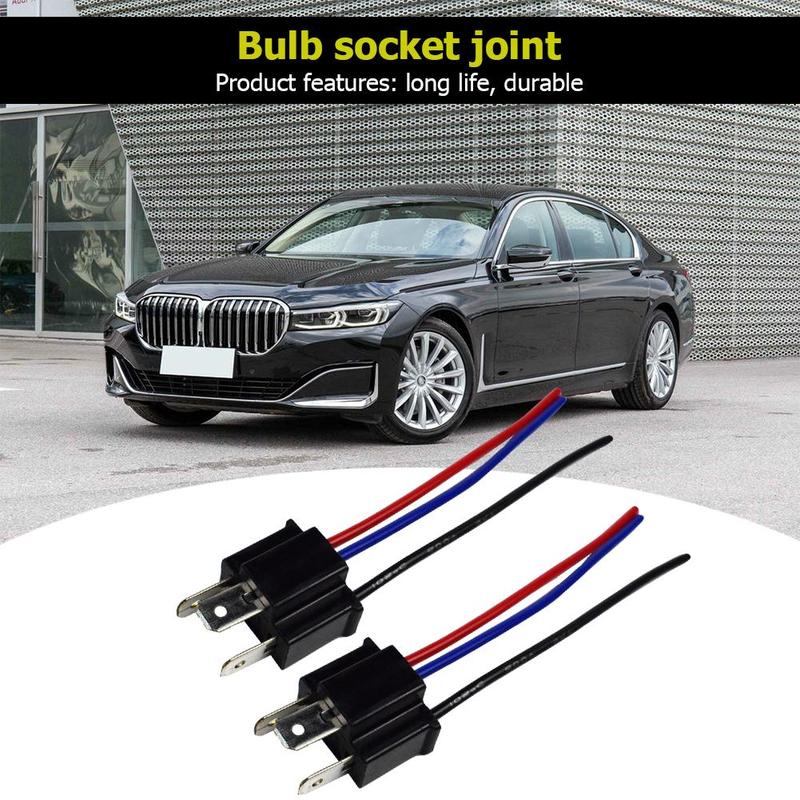 1 Pair 9003 H4 Bulb Socket Wiring Wire Harness Headlight Male Plug Adapter Connector Headlamp Connector Head/Mother Head