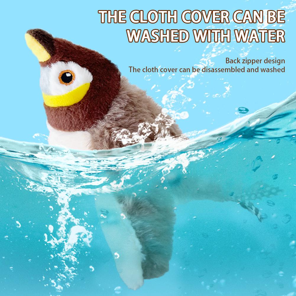 Интерактивные игрушки для кошек с зарядкой через USB, хлопающие крылья, играющие с птицами, игрушки для кошек, интерактивные игрушки для птиц, щебечущие птицы, плюшевые игрушки