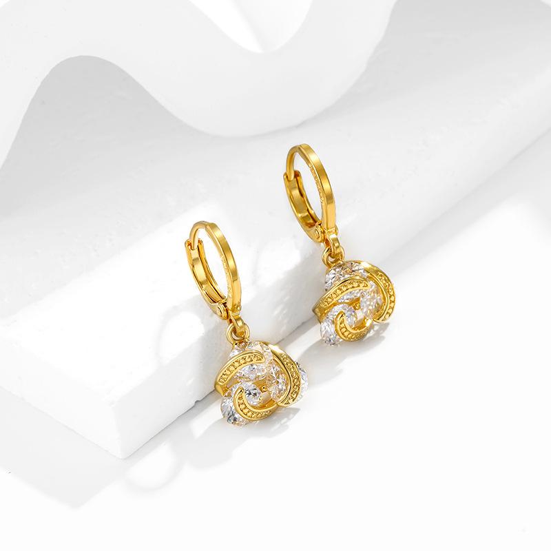 Высококачественные ретро-серьги с цирконом, падающие темпераментные женские свадебные серьги