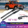 Дворники для лобового стекла автомобиля Jeep Wrangler JK 2007~2017 2008 2009 2015 2016 Автоаксессуары