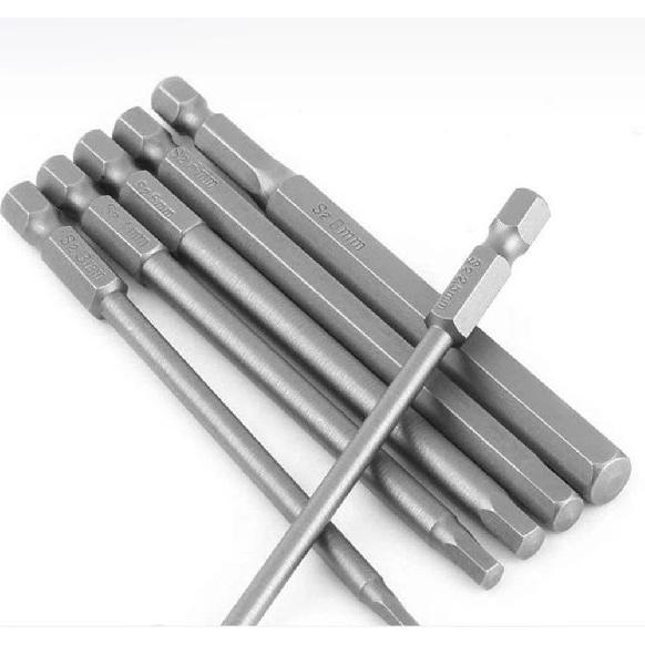 100mm 8pcs Hex Head Allen Wrench Drill Bits Set SAE Metric Allen Electric Hexagonal Bit Screwdriver Socket Bit Power Tool Parts