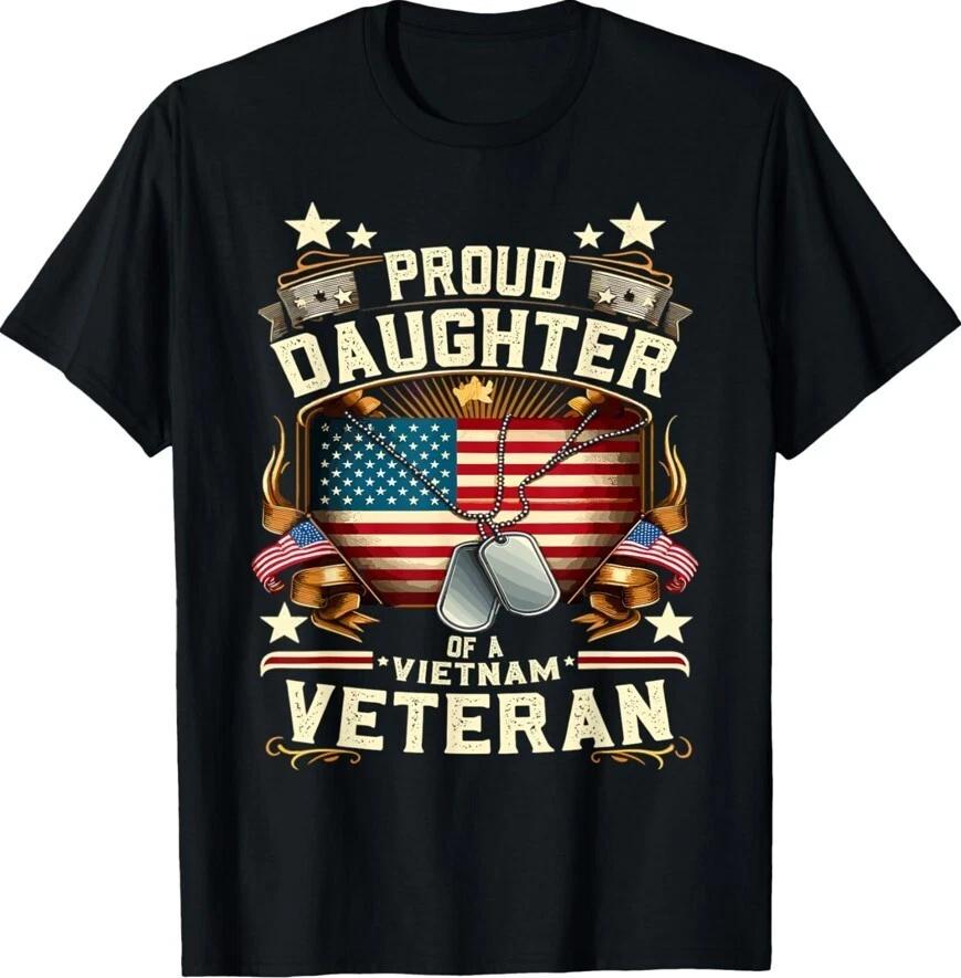 Proud Daughter Of A Vietnam Veteran Usa Flag Vintage Unisex T-Shirt