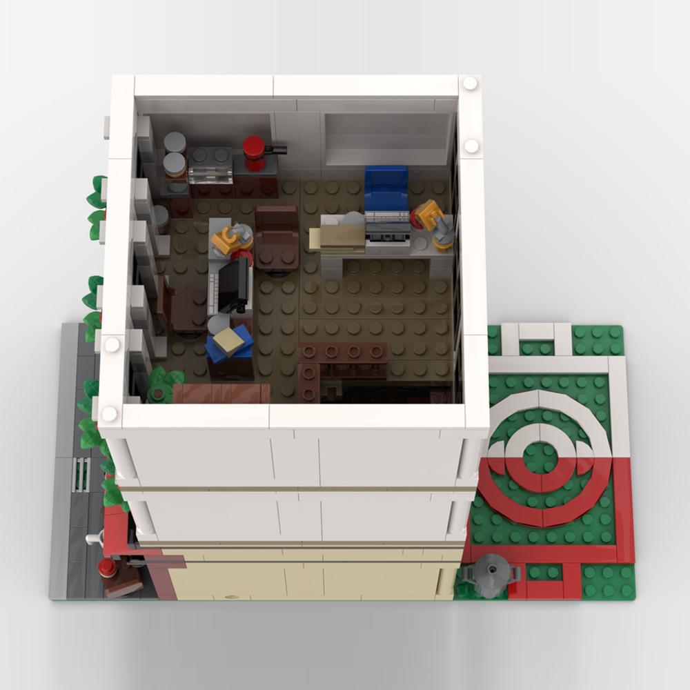 Новый MOC Классическая Анимированная Городская Улица Кафе Модель Строительные Блоки DIY Модульная Сборка Детская Игрушка Мальчик Коллекционный Подарок