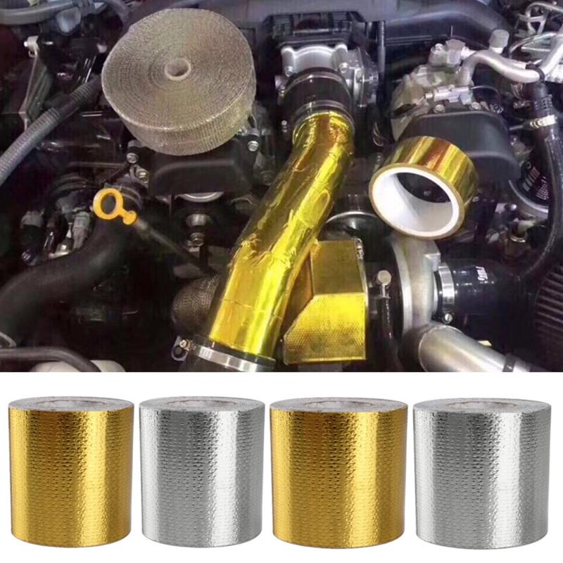 Термобарьерная фольгированная лента Теплоотражающая клейкая Теплозащитная лента Высокотемпературная бандажная лента для шлангов и автомобилей