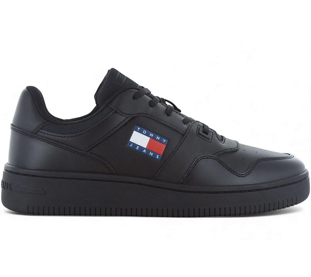 Tommy Hilfiger Retro Basket Essential - Мужские кроссовки обувь кожа черная EM0EM01395-BDS ОРИГИНАЛ
