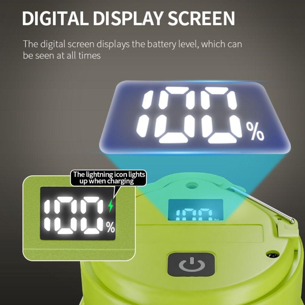 Super Bright Foldable Tent Light Rechargeable Tent Lamp Collapsible Camping Lantern Outdoor