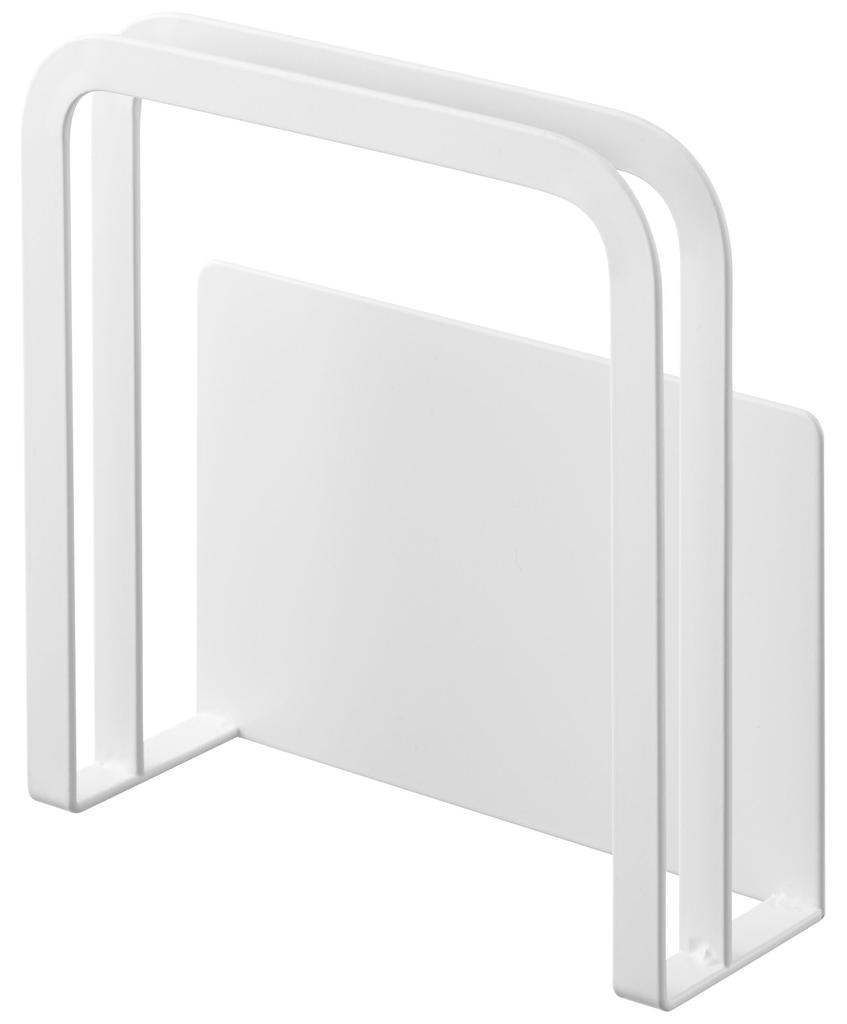 Yamazaki Jitsugyo 3491 Magnetic Cutting Board Holder White Approx. W13.5 X D5 X H14cm Plate Cutting Board Stand Cutting Board Storage Floating Storage