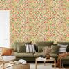 Wallpaper Small flowers cream, beige, lime and peach 50x1000