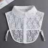 Fashion White Fake Collar Women Detachable Collars Black Woman False Collar Lace Removable Half Shirts Tie Top Collars Decor
