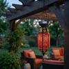 DIY Solar Lights Replacement Top Black 400Mah Solar LED Hanging Light White Light Solar Powered Outdoor Lantern Lights