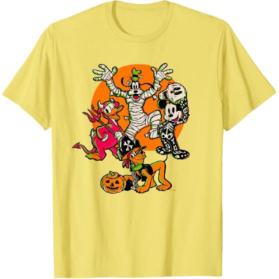 Disney 100 Mickey Donald Goofy & Pluto Halloween Costumes T-Shirt