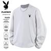 PLAYBOY Мужская футболка с круглым вырезом, свободного кроя, с длинным рукавом