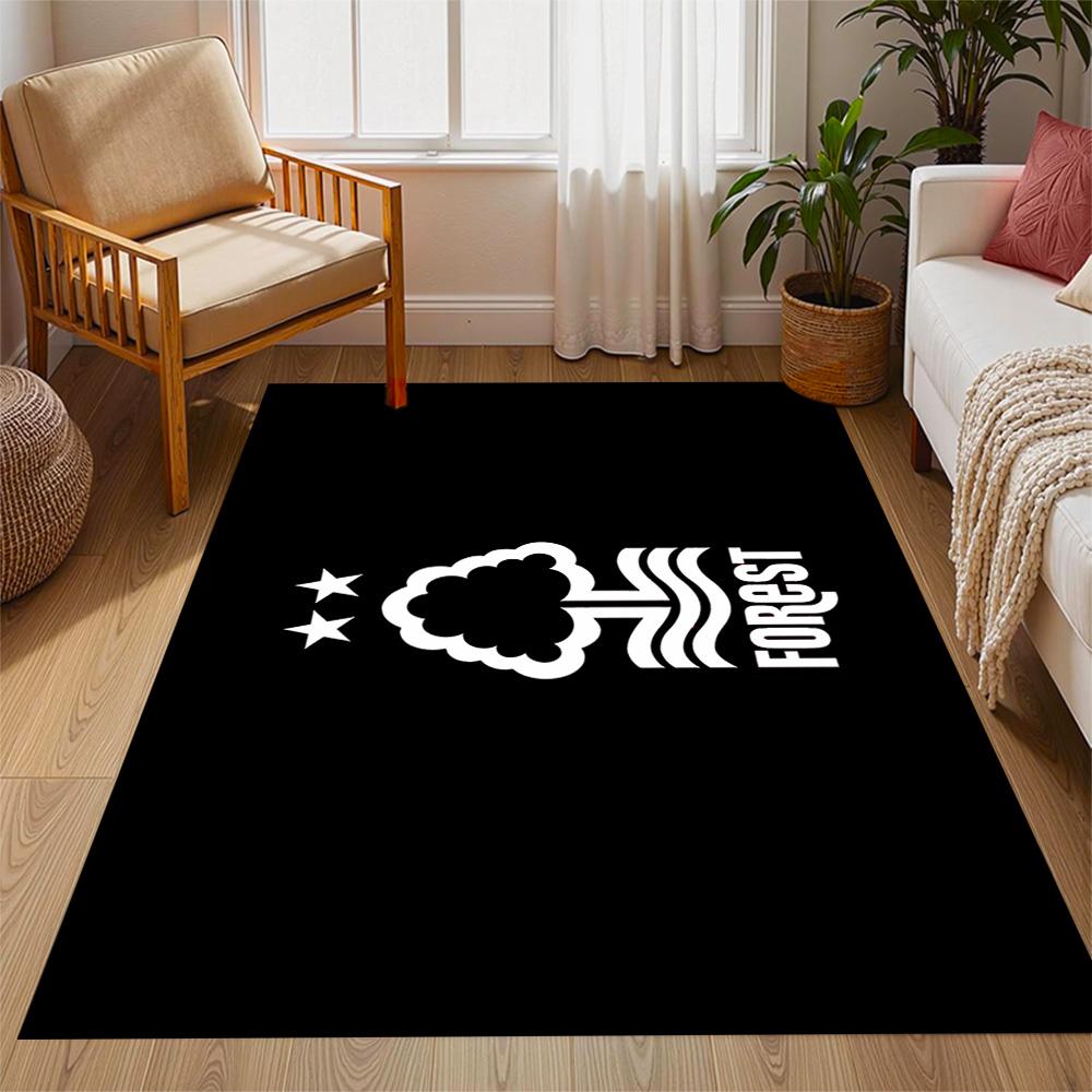 Red Tree Forest Logo Themed Anti-Slip Rugs - Polyester Home Decor, Suitable for Bedrooms, Living Rooms, Doorways, Studios, and Decorations