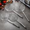 Stainless Steel Wire Skimmer for Noodles and Dumplings - Double Hook Drain and Deep-Fry Ladle