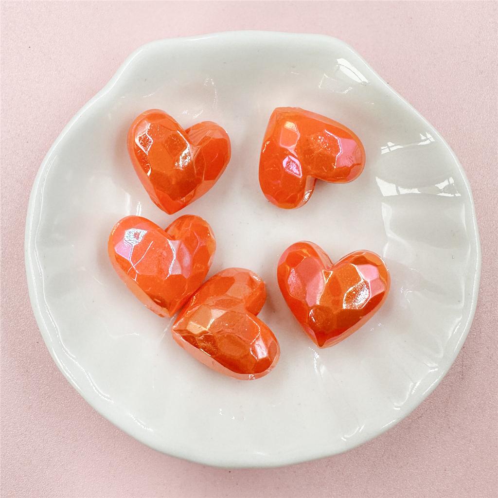 Простые модные материалы Сердце Свободные бусины Ювелирные изделия Макарон Аксессуар Персиковый акриловый браслет Бусины 19 * 16,5 мм Вырезанные бусины «Любовь» DIY Изысканные ювелирные изделия
