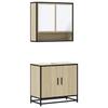 VidaXL Ensemble de meubles de salle de bain 2 pcs chêne sonoma, armoire de rangement, armoire de bain, meuble de toilette 3300916
