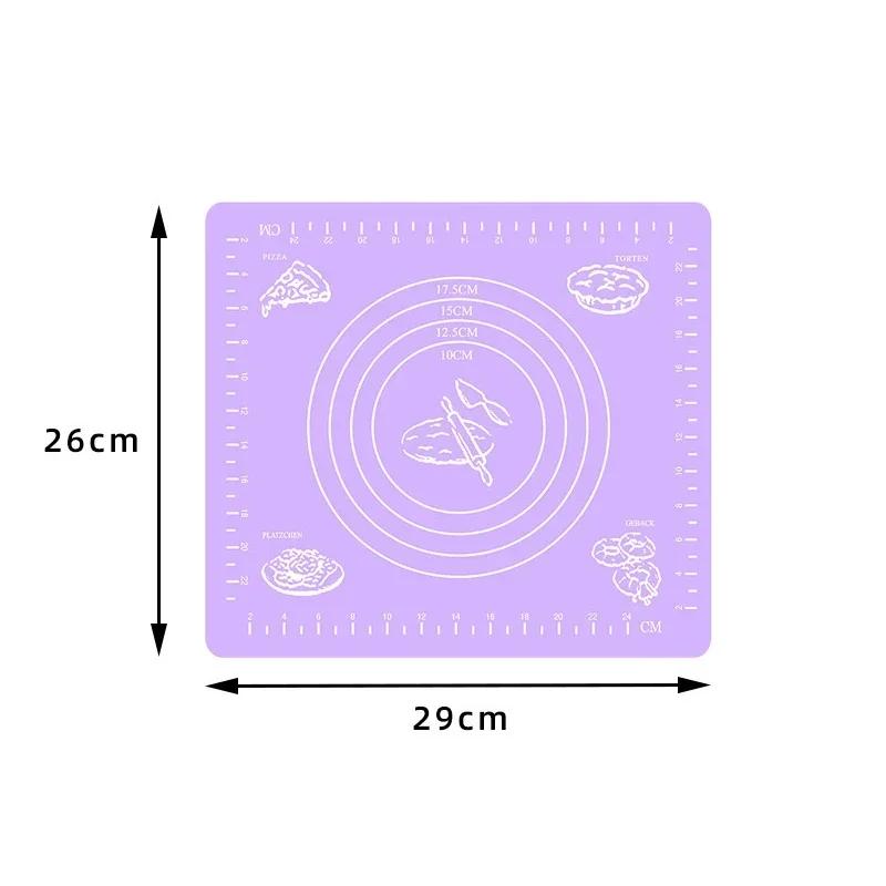 Baking Mat Non-Stick Silicone Kneading Dough Mat Pizza Cake Dough Maker Kitchen Rolling Dough Pads Baking Pastry Tools