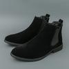 Большой Размер 38-48 Роскошные Синие Мужские Челси Удобные Натяжные Замшевые Кожаные Ботинки Для Мужчины С Острым Носком На Низком Каблуке Мужские Ботильоны