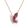 Necklace K18 Pink Gold Butterfly Pendant Zirconia Butterfly Accessory Christmas Birthday Anniversary Present Gift Wrapping Included [FANCIME] Women's