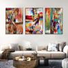 Nordic Canvas Paintings Abstract Colorful Oil Woman Painting Wall Art Posters and Prints For Living Room and Porch Decoration