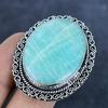 Кольцо из серебра 925 пробы с натуральным амазонитом, размер 10 k3k20