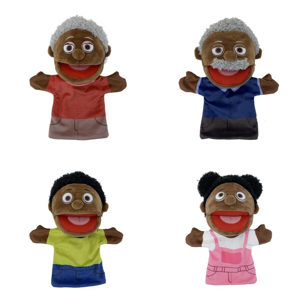 Cartoon Black Half Body Hand Puppet For Interactive Storytelling