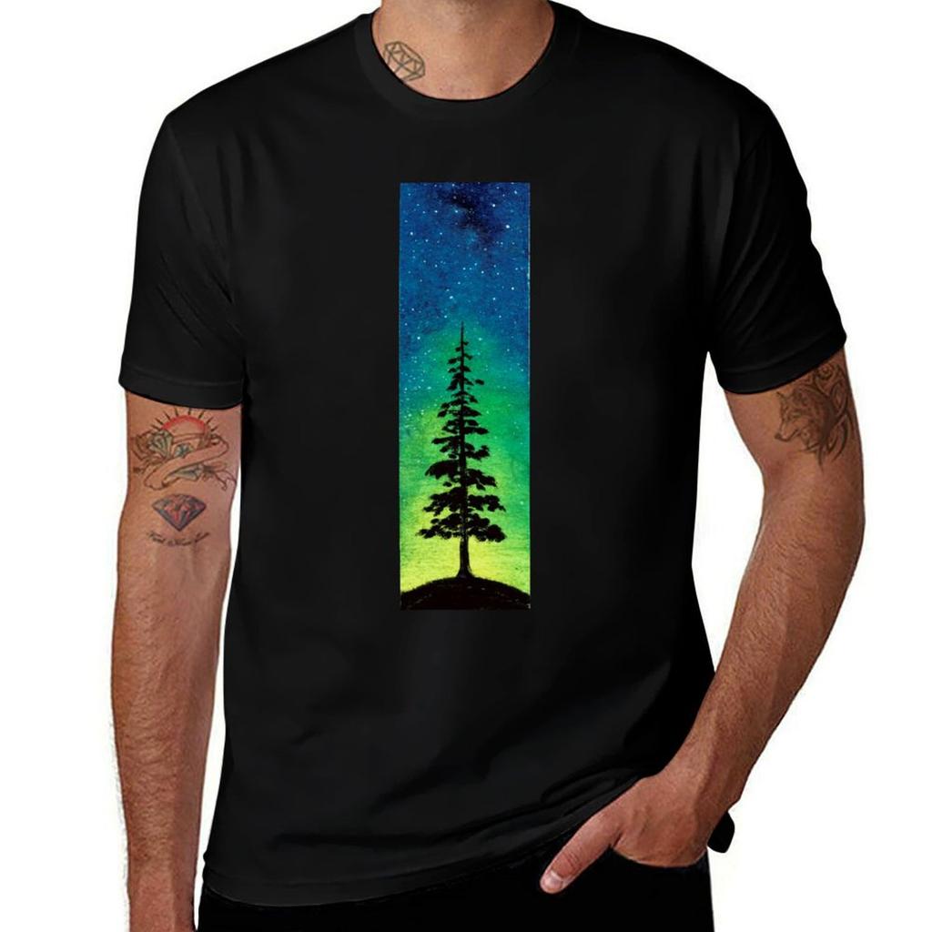 Tree Night T-Shirt Moisture Control Sports Tee