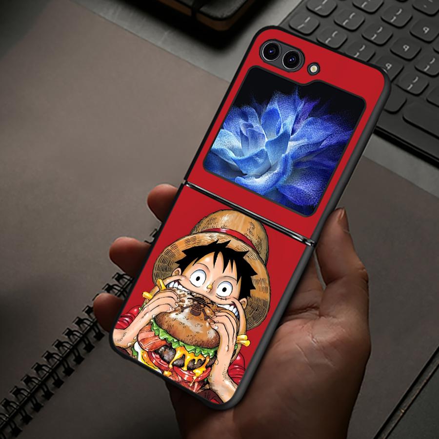 Жесткий чехол-кейс для Samsung Galaxy ZFlip4 ZFlip3 ZFlip7 FE Z Flip 7 6 5 4 3 ZFlip6 ZFlip5 One Piece Крутой Луффи Эйс