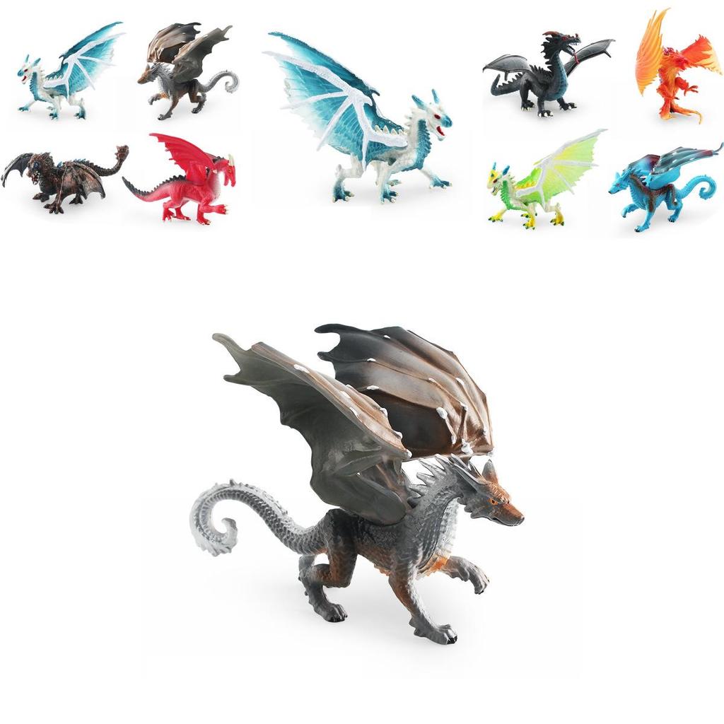 Красочные ПВХ Драконы Западная Мифология Ледяной Дракон Огненный Орел Стальной Дракон Настольный Декор