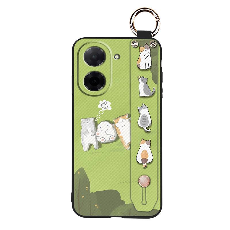 Модный дизайн ремешка на запястье Чехол для телефона для Redmi A5 4G/Xiaomi Poco C71 4G Прочный Мягкий чехол Ремешок Защитный Силиконовый