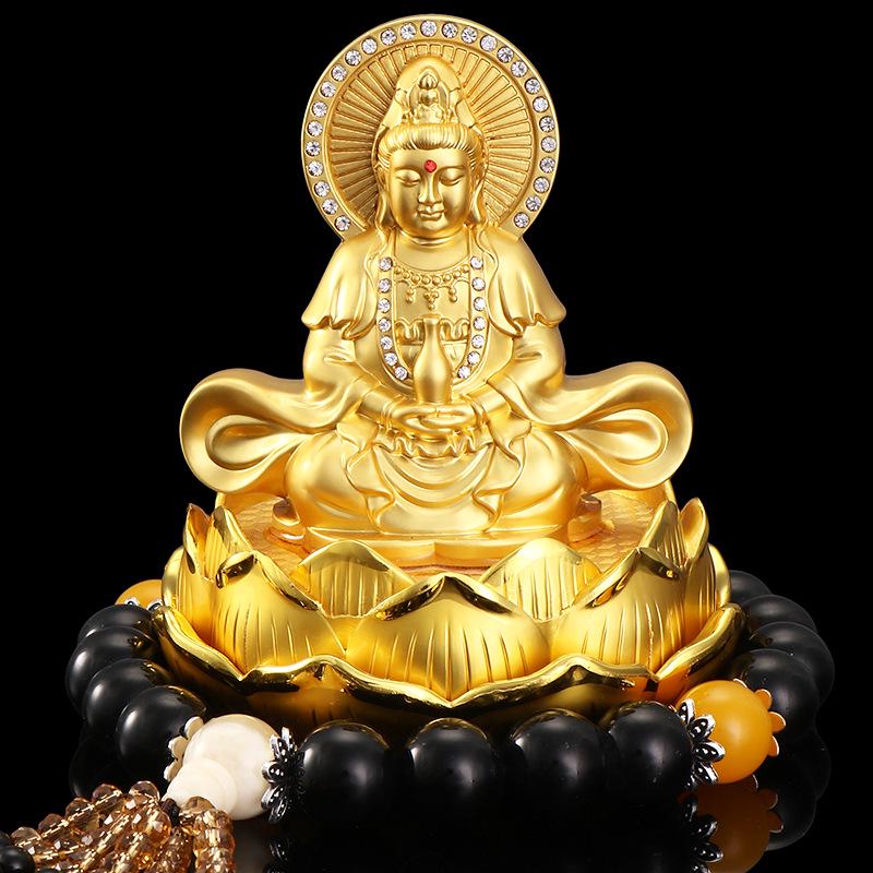 Украшение для автомобиля в виде парфюма из сплава «Лотос Гуаньинь» — аксессуар для интерьера в виде тысячи рук Гуаньинь