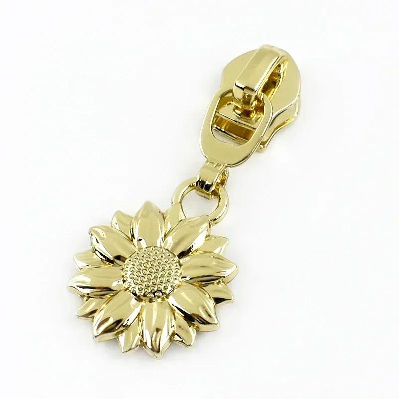 5/10/30 шт. Пулер для молнии №5 для нейлоновых молний, одежда, сумки, декор, ползунок для молнии, ручка, головка молнии в виде подсолнуха, ремонт, швейные принадлежности