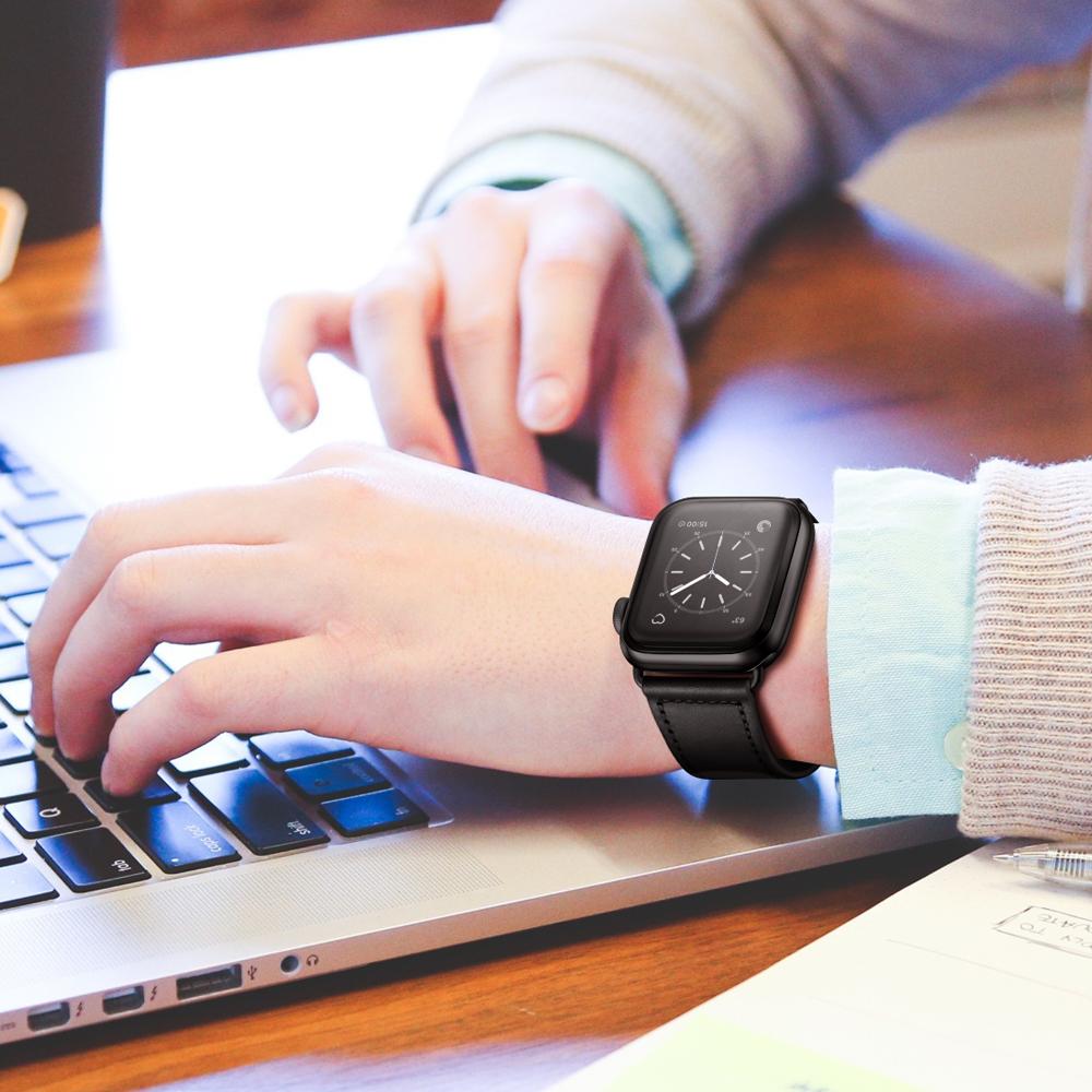 Genuine Leather Strap for Apple Watch Band  44mm 45mm 42mm Luxury Watch Band for IWatch Serie 7 3 4 5 6 Se 4 Fashion Watch Strap