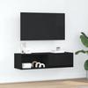 VidaXL TV Cabinet Black Oak 100x31x25.5 Cm Engineered Wood, TV Stand, Hi-fi Cabinet, Entertainment Center, TV Buffet, 861474