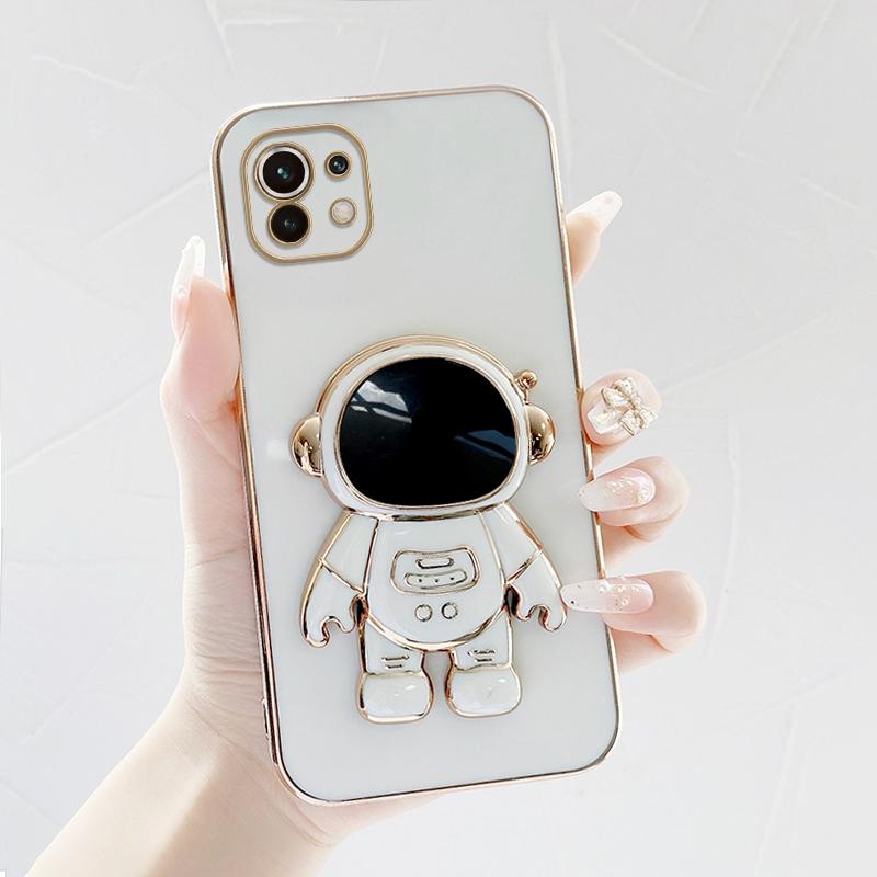 Кронштейн астронавта, мягкий чехол с квадратным краем и покрытием для телефона, роскошный чехол из ТПУ с покрытием для телефона OPPO