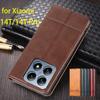 Роскошный магнитный адсорбционный кожаный чехол для Xiaomi Mi 14T / Xiaomi 14T Pro Flip Cover Защитный чехол Capa Fundas Coque